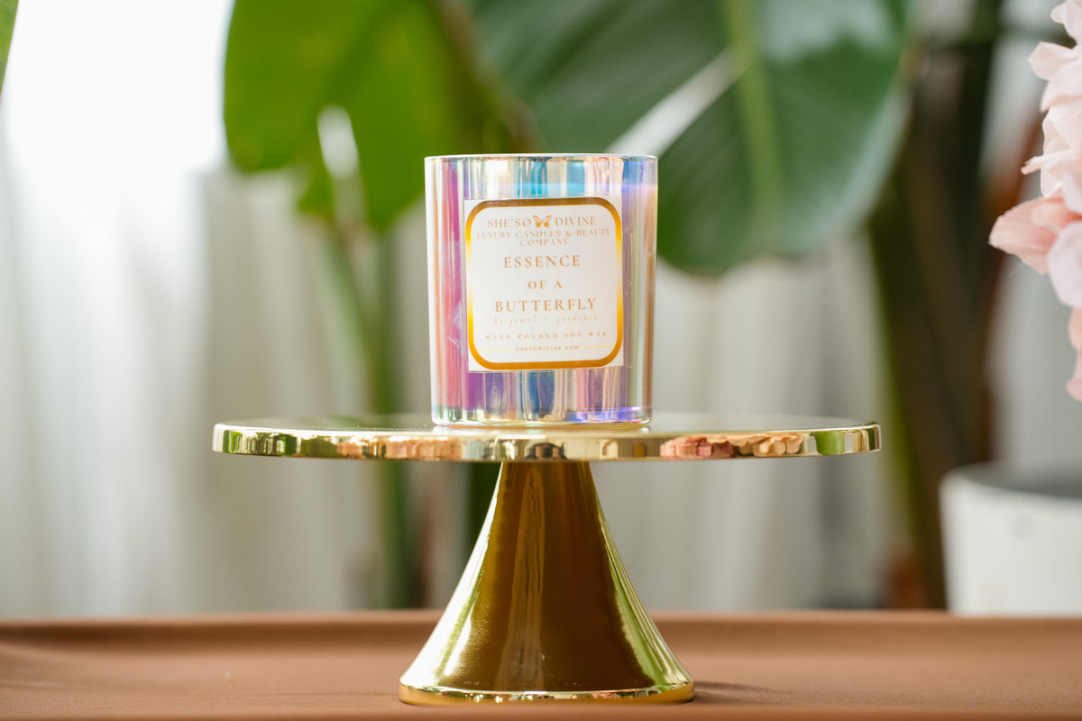 Essence of a Butterfly Soy Candle | Bergamot & Gardenia Floral Scent